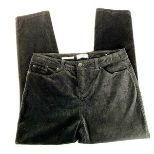 Charter Club Bristol Skinny Black Corduroy Pants Size 12P